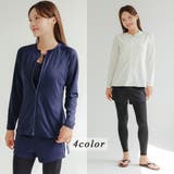 アクセントラインレギンス一体型ショートパンツ3点セット(水着・ラッシュガード) | GRAXIA | 詳細画像6