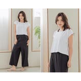 ロングパンツで脚をカバーサイドシャーリングタンキニ4点セット(水着 体型カバー水… | GRAXIA | 詳細画像7 