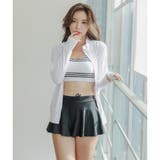 可愛くアクティブなボーダースポブラ体形カバータンキニ4点セット(水着 ラッシュガ… | GRAXIA | 詳細画像25 