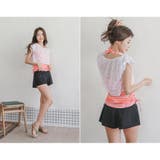 シャーリングデザインがポイントのボーダー体形カバータンキニ4点セット(水着 体型… | GRAXIA | 詳細画像8 