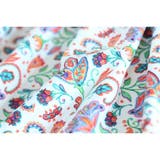 鮮やかなエスニック柄がプールに映えるシャーリング5分袖ワンピ(水着 ワンピース) | GRAXIA | 詳細画像8 