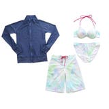 パームツリー柄で夏をおもいっきり感じる体形カバービキニ4点セット(水着 体型カバ… | GRAXIA | 詳細画像7 