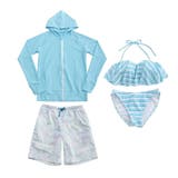 鮮やかカラーストライプが周りと差をつけるラッシュガード付き体形カバー水着4点セッ… | GRAXIA | 詳細画像26 