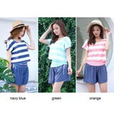 爽やかなマリンボーダーが海辺に映える体形カバータンキニ水着4点セット(水着 体型… | GRAXIA | 詳細画像4 