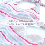 ポップなカラーボーダーが水辺で映える体形カバータンキニ4点セット | GRAXIA | 詳細画像28 