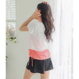 サイドシャーリングボーダータンキニ水着4点セット(水着・体型カバー水着) | GRAXIA | 詳細画像27 