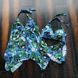 ボタニカル柄チュニック付きホルターネックビキニ3点セット(水着 体型カバー水着) | GRAXIA | 詳細画像27 