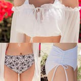 オフショルトップスが二の腕をフェミニンにカバービキニ3点セット(水着・ビキニ) | GRAXIA | 詳細画像6 