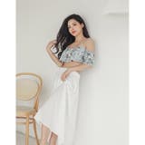 ロングスカート付きレトロフラワーオフショルビキニ3点セット | GRAXIA | 詳細画像25