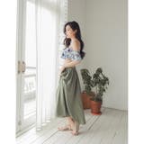 ロングスカート付きレトロフラワーオフショルビキニ3点セット | GRAXIA | 詳細画像7