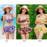 花柄シフォンのビキニ3点セット(水着・ビキニ) | GRAXIA | 詳細画像3 