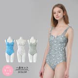 小花広がるハートシェイプドネックモノキニワンピース(水着・モノキニ) | GRAXIA | 詳細画像3