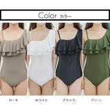 ウエストマーク付きワンショルダーワンピース(水着・モノキニ) | GRAXIA | 詳細画像5