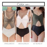 フリルショルダーのドッキングモノキニワンピ(水着・モノキニ) | GRAXIA | 詳細画像4