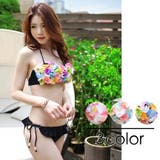 フラワーガーデンバンドゥビキニ2点セット(水着・ビキニ) | GRAXIA | 詳細画像2 