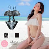 バックレースアップチュールフレアワンピース水着(水着・ワンピース) | GRAXIA | 詳細画像2