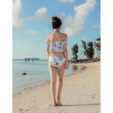 フロントシャーリング花柄オフショルビキニ2点セット(水着・ビキニ) | GRAXIA | 詳細画像12 