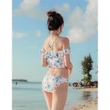 フロントシャーリング花柄オフショルビキニ2点セット(水着・ビキニ) | GRAXIA | 詳細画像10 