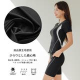 フロントジップ半袖セパレート2点セットFitnessフィットネス運動系水着(水着… | GRAXIA | 詳細画像6 