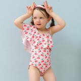 カチューシャ付きさくらんぼ柄フリルワンショルKIDSキッズ子供用水着 | GRAXIA | 詳細画像11