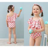 カチューシャ付きさくらんぼ柄フリルワンショルKIDSキッズ子供用水着 | GRAXIA | 詳細画像14