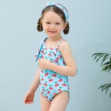 カチューシャ付きさくらんぼ柄フリルワンショルKIDSキッズ子供用水着 | GRAXIA | 詳細画像15