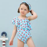 カチューシャ付きさくらんぼ柄フリルワンショルKIDSキッズ子供用水着 | GRAXIA | 詳細画像16