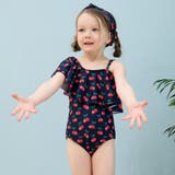 カチューシャ付きさくらんぼ柄フリルワンショルKIDSキッズ子供用水着 | GRAXIA | 詳細画像20