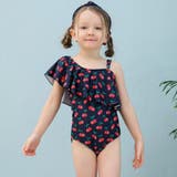 カチューシャ付きさくらんぼ柄フリルワンショルKIDSキッズ子供用水着 | GRAXIA | 詳細画像21