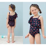 カチューシャ付きさくらんぼ柄フリルワンショルKIDSキッズ子供用水着 | GRAXIA | 詳細画像25