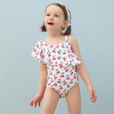 カチューシャ付きさくらんぼ柄フリルワンショルKIDSキッズ子供用水着 | GRAXIA | 詳細画像6