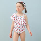 カチューシャ付きさくらんぼ柄フリルワンショルKIDSキッズ子供用水着 | GRAXIA | 詳細画像7