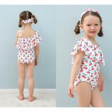 カチューシャ付きさくらんぼ柄フリルワンショルKIDSキッズ子供用水着 | GRAXIA | 詳細画像8