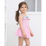 ボーダー×小花柄フリルワンピースKIDSキッズ子供用水着 | GRAXIA | 詳細画像18
