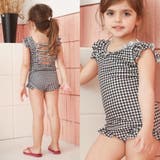 ギンガムチェック柄フリルワンピースKIDSキッズ子供用水着(水着 キッズ スクー… | GRAXIA | 詳細画像8