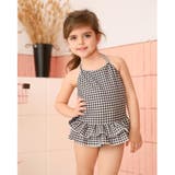 ギンガムチェック柄二段フリルワンピースKIDSキッズ子供用水着(水着 キッズ ス… | GRAXIA | 詳細画像11