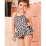ギンガムチェック柄二段フリルワンピースKIDSキッズ子供用水着(水着 キッズ ス… | GRAXIA | 詳細画像12