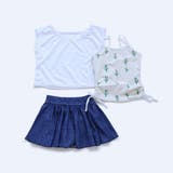 カチューシャ付きデニム風スカート3点セットKIDSキッズ子供用水着 | GRAXIA | 詳細画像17