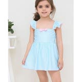 ワンポイントリボンギンガムチェック柄ショルダーフリルKIDSキッズ子供用水着 | GRAXIA | 詳細画像20