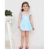 ワンポイントリボンギンガムチェック柄ショルダーフリルKIDSキッズ子供用水着 | GRAXIA | 詳細画像22