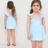 ワンポイントリボンギンガムチェック柄ショルダーフリルKIDSキッズ子供用水着 | GRAXIA | 詳細画像23