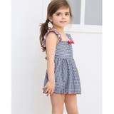ワンポイントリボンギンガムチェック柄ショルダーフリルKIDSキッズ子供用水着 | GRAXIA | 詳細画像28