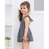 ワンポイントリボンギンガムチェック柄ショルダーフリルKIDSキッズ子供用水着 | GRAXIA | 詳細画像8