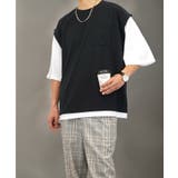 【オーバーサイズ】ベスト風 Tシャツ半袖 ジョーゼット #無地 Tシャツ | GROOVY STORE | 詳細画像2