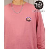 レトロピンク-12 | 3種のデザイン【刺繍】オーバーサイズ 長袖Tシャツ #ロンt#ワイド | GROOVY STORE