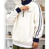 オフホワイト | サイドライン ハーフジップ フリース | GROOVY STORE