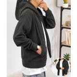 ブラック系 | 【無地】ジップ パーカー トップス | GROOVY STORE