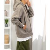 【無地】ジップ パーカー トップス ニット フリース パーカー ジップアップ | GROOVY STORE | 詳細画像12