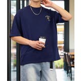 ネイビー-2 | 【ワイド】Tシャツ半袖 刺繍 Tシャツ | GROOVY STORE