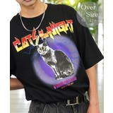 ブラック-1 | 猫TTシャツ半袖 バックプリント Tシャツ | GROOVY STORE